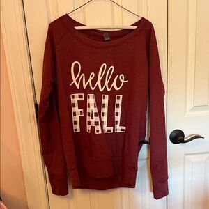 Women’s fall sweatshirt size L. Washed but never worn.